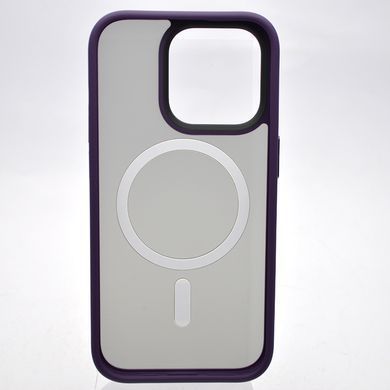 Чехол накладка Metal Buttons с MagSafe для iPhone 14 Pro Purple/Фиолетовый
