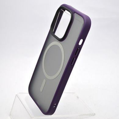Чехол накладка Metal Buttons с MagSafe для iPhone 14 Pro Purple/Фиолетовый