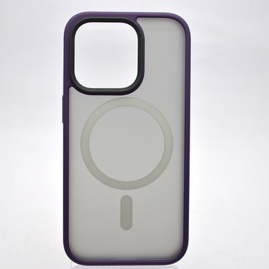 Чехол накладка Metal Buttons с MagSafe для iPhone 14 Pro Purple/Фиолетовый