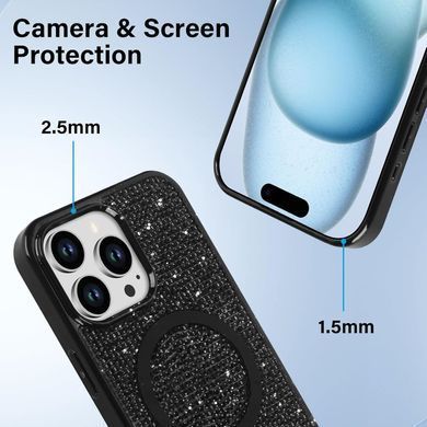 Чохол накладка Swarovski Case with MagSafe для Apple iPhone 16 Black (Чорний)
