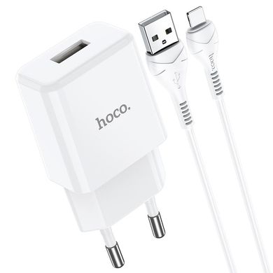 Зарядний пристрій Hoco N9 Especial з кабелем Lightning White