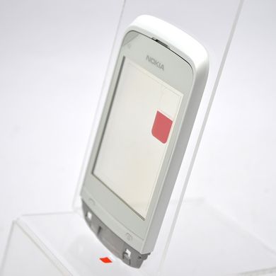 Сенсор (тачскрин) Nokia C2-03/C2-02/C2-06 белый с рамкой и динамиком Original 100% (p.n.0258191)