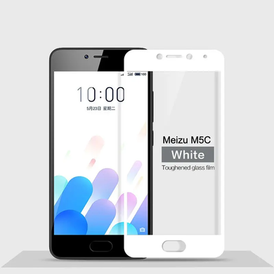 Захисне скло Meizu M5C Full Screen Triplex Глянцеве White тех. пакет