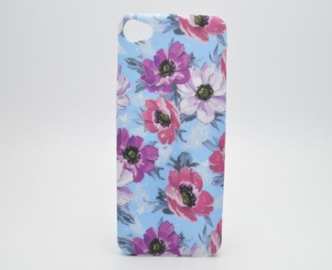 Чехол с цветами Fashion Flowers Case Meizu M3 Blue-Red