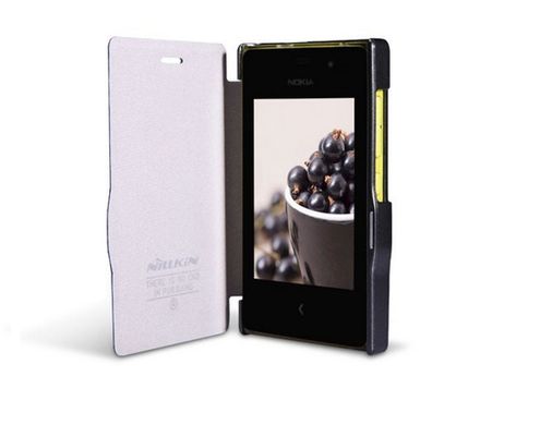 Чехол книжка Nillkin Fresh Series Nokia Asha 502 Black