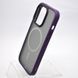 Чехол накладка Metal Buttons с MagSafe для iPhone 14 Pro Purple/Фиолетовый