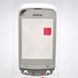Сенсор (тачскрін) Nokia C2-03/C2-02/C2-06 білий з рамкою та динаміком Original 100% (p.n.0258191)