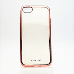 Захисний силіконовий чохол G-Case Plating Shiny Crystal для Apple iPhone 7/8 Pink