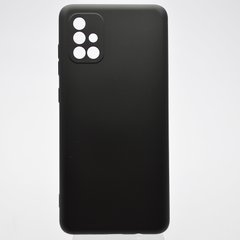 Чехол накладка Silicon Case Full camera для Samsung A715 Galaxy A71 Black/Черный