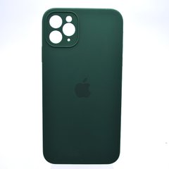 Чохол силіконовий з квадратними бортами Silicon case Full Square для iPhone 11 Pro Max Forest Green