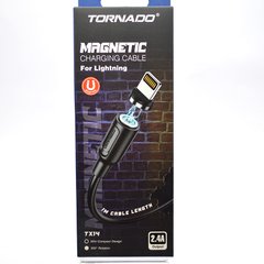 Кабель магнітний Tornado TX14 Lightning 2.4A 1M Magnetic Cable Black