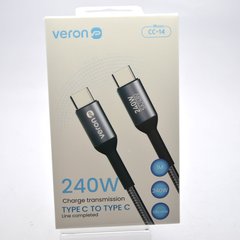 Кабель Veron CC14 Silicon Cable Type-c to Type-c 240W 1M Black