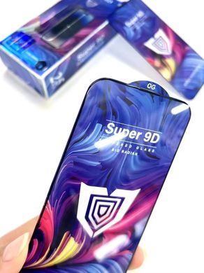Защитное стекло Snockproof Super 9D для iPhone 14 Pro Max/15 Plus Black
