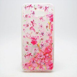 Чохол з переливаючимися блискітками Lovely Stream для Samsung J415 Galaxy J4 Plus (2018) more pink flowers