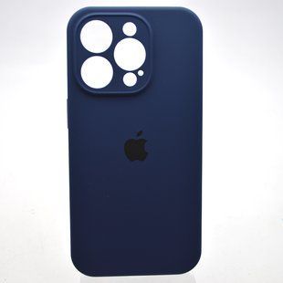 Силиконовый чехол накладка Silicon Case Full Camera для iPhone 15 Pro Deep Sea Blue