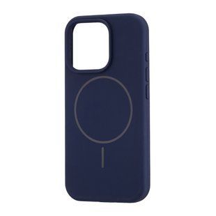 Чехол накладка Silicon Case Slim MagSafe для Apple iPhone 16 Pro Midnight Blue