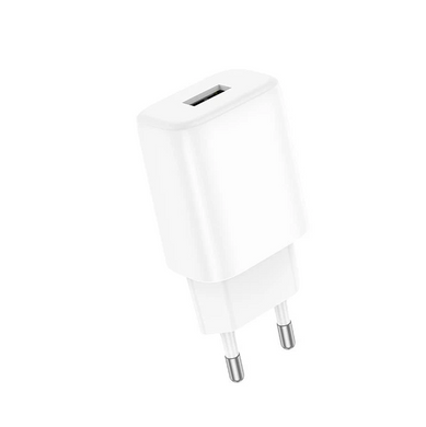 Сетевое зарядное устройство Hoco C134A Solid 1USB 2.4A White