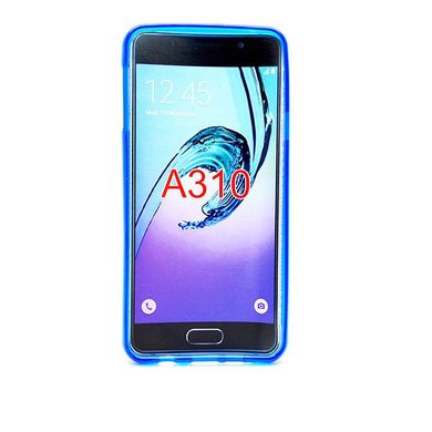 Чехол накладка Original Silicon Case Samsung A310/A3 (2016) Blue