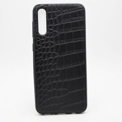 Чехол под крокодила Leather Case Samsung A505 Galaxy A50 Black тех пакет