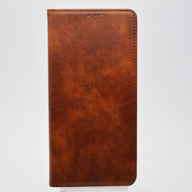 Чехол книжка Leather Fold для Xiaomi Redmi 10 Brown