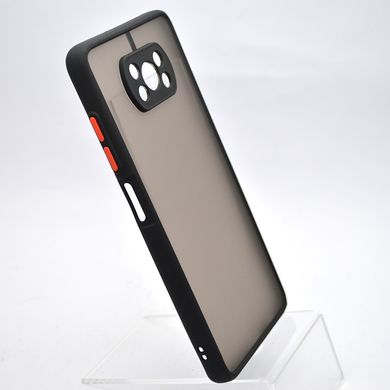 Чохол с полупрозрачной задней крышкой Matte Color Case Full Camera для Xiaomi Poco X3 Черный