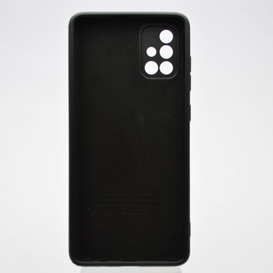 Чехол накладка Silicon Case Full camera для Samsung A715 Galaxy A71 Black/Черный