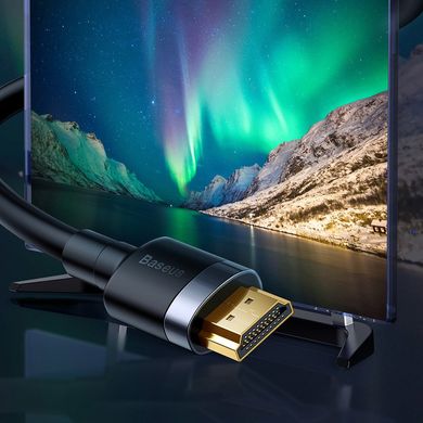 Кабель Baseus Cafule 4K HDMI Male to 4K HDMI Male 3m Black/Черный CADKLF-G01
