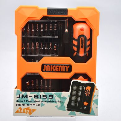 Набір інструментів Jakemy JM-8159 (ручка/30 біт/подовжувач 60мм/гнучкий подовжувач 100мм/пінцет ESD)