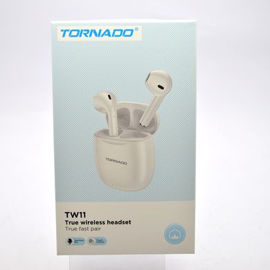 Навушники Безпровідні TWS (Bluetooth) Tornado TW11 White