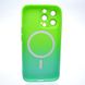 Чохол накладка з MagSafe Bright Case для Apple iPhone 13 Pro Green-Turquoise