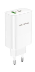 Мережевий зарядний пристрій Borofone BN10 65W 1USB+1Type-с White