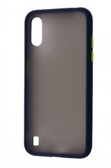 Чохол з напівпрозорою задньою кришкою Matte Color Case TPU для Samsung Galaxy A01 (A015F) Dark blue