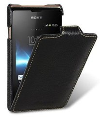 Кожаный чехол флип Melkco Jacka leather case for Sony C1605 Xperia E Dual Black (SEXPRELCJT1BKLC)