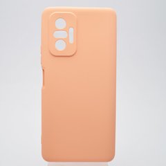 Чехол накладка Silicon Case Full Protective для Xiaomi Redmi Note 10 Pro Peach