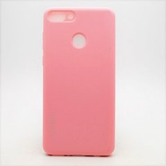 Матовий чохол New Silicon Cover для Huawei Y9 (2018) Pink Copy