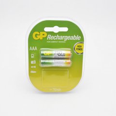 Аккумуляторная батарейка GP Rechargeable 75AAAHC R03 size AAA 1.2V 750mAh 1шт