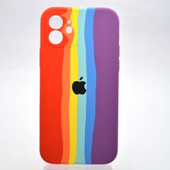 Чехол с радужным дизайном Silicon Case Rainbow Full Camera для iPhone 12 №6