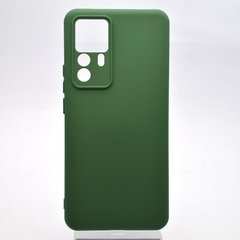 Чохол накладка Silicone case Full Camera Lakshmi для Xiaomi 12T/12T Pro Dark Green/Темно-зелений