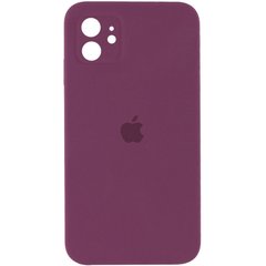 Чехол силиконовый с квадратными бортами Silicone case Full Square для iPhone 11 Pro Maroon Бордовый