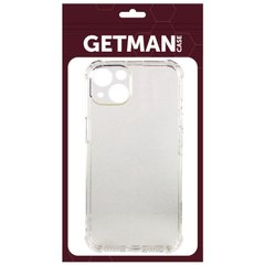 Силиконовый прозрачный чехол накладка TPU WXD Getman для iPhone 14 Transparent/Прозрачный