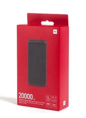 Зовнішній акумулятор Power Bank Xiaomi 18W 20000mAh Black