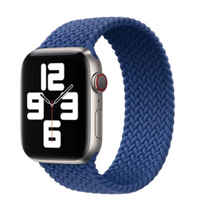 Ремешок для iWatch Braided Solo Loop (размер M) 42mm/44mm/45mm/49mm Atlanric blue/Синий