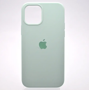 Чехол накладка Silicone Case Full Cover для iPhone 12/iPhone 12 Pro Мятный