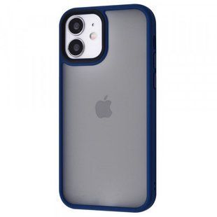 Чехол накладка TPU+PC Metal Buttons для iPhone 12/iPhone 12 Pro Midnight Blue