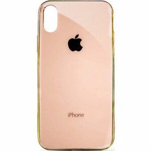 Стеклянный чехол Glass TPU Case для iPhone XS Max Gold