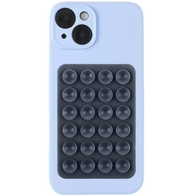 Силіконова тримач-присоска для телефону Double Side Silicone (80*55мм) Dark Grey