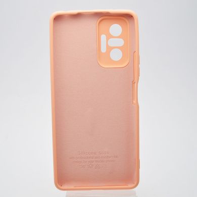 Чехол накладка Silicon Case Full Cover для Xiaomi Redmi Note 10 Pro Peach