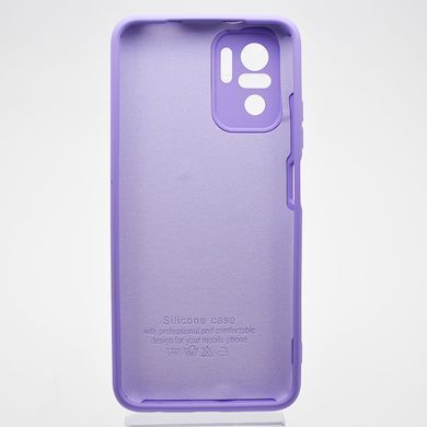 Чохол накладка Silicon Case Full Camera для Xiaomi Redmi Note 10/Redmi Note 10s Lilac/Ліловий
