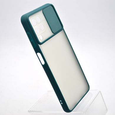 Чехол накладка TPU Camshield Matte с крышкой (шторкой) на камеру Samsung A225 Galaxy A22 Зеленый