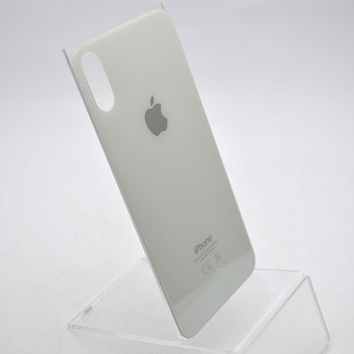 Задняя крышка iPhone XS Silver (с большим отверстием под камеру)